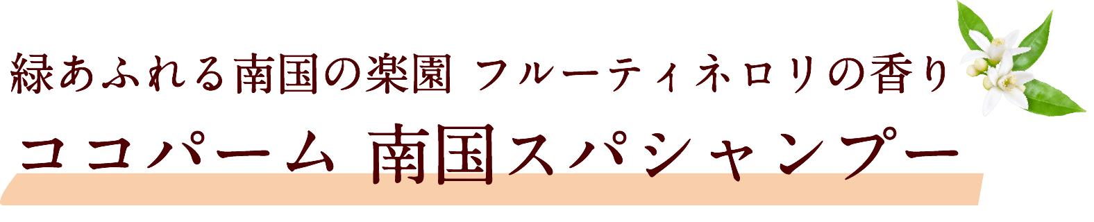 緑あふれる南国の楽園 フルーティネロリの香りココパーム 南国スパシャンプー